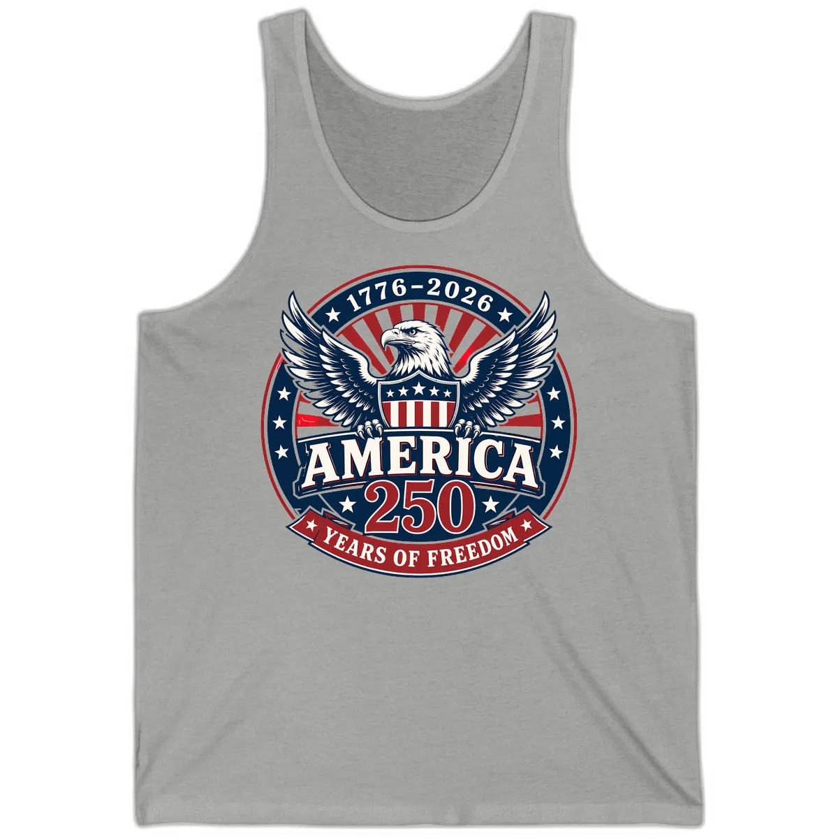 America 250 Years Of Freedom Celebration Tank in Athletic Heather